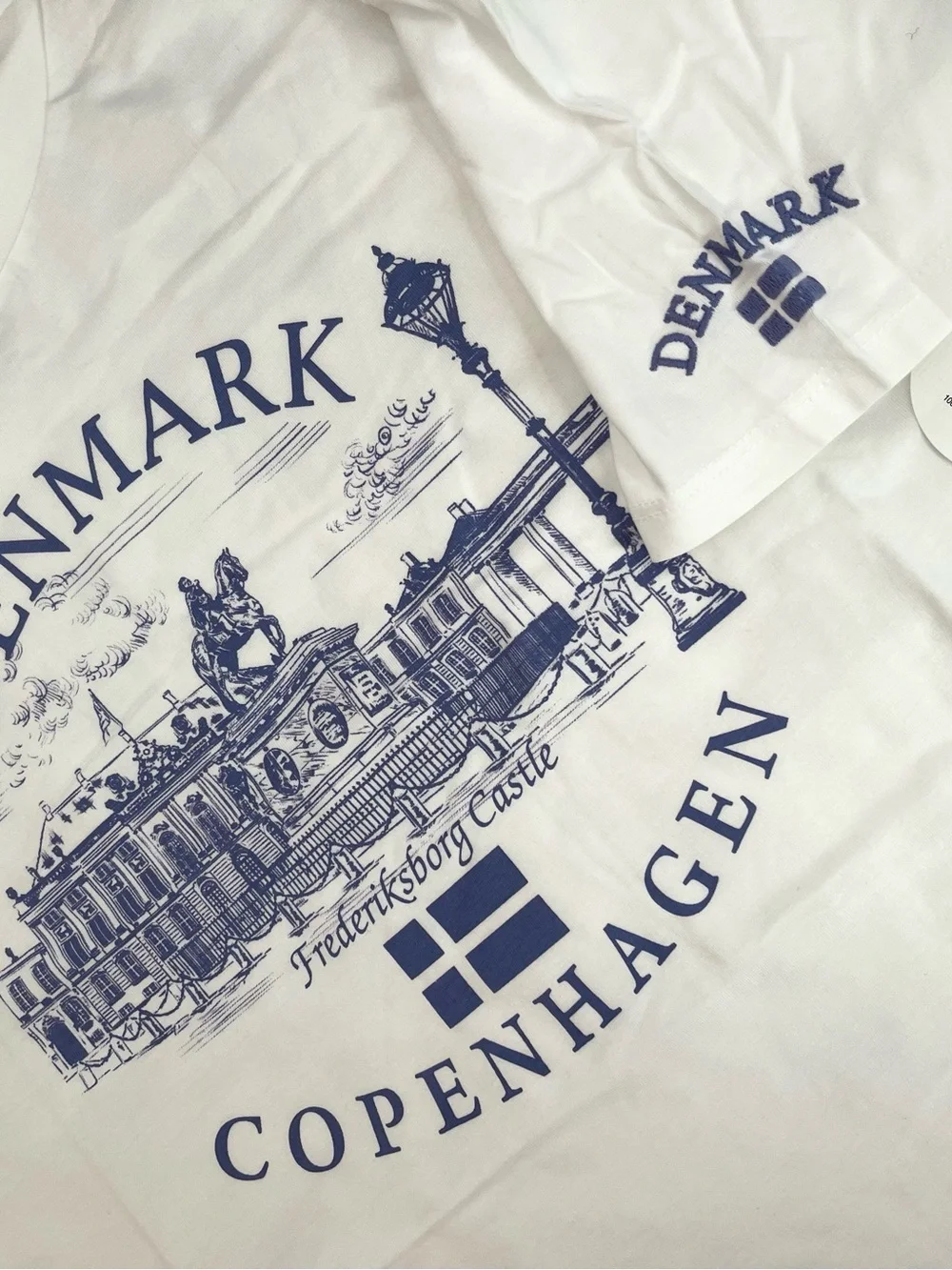 Denmark Copenhagen White Graphic Short-Sleeve Tee